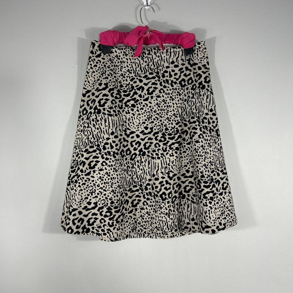 Worthington Women's Side Zip Animal print A line Skirt Lined Size 8 Waist 29